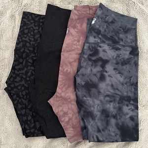 Set of 4 Belle and Bell Pattern Crush Leggings